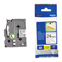 Laminated Industrial Tape, 24 mm x 13', Black on White O-Max