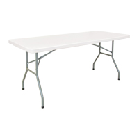 Table pliante, Rectangulaire, 72" l x 30" la, Polyéthylène, Blanc ON599 | O-Max