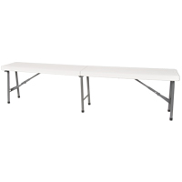 Banc pliant, Poly&eacute;thyl&egrave;ne, 72" lo x 12" la x 17" h O-Max
