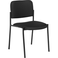 Armless Stacking Chairs, Fabric, 32" High, 300 lbs. Capacity, Black OP319 | O-Max