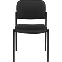 Armless Stacking Chairs, Fabric, 32" High, 300 lbs. Capacity, Black OP319 | O-Max