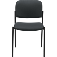 Armless Stacking Chairs, Fabric, 32" High, 300 lbs. Capacity, Charcoal OP320 | O-Max