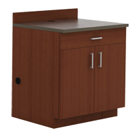 Modular Base Cabinet, Melamine, 39" H x 36" W x 25" D, Mahogany O-Max