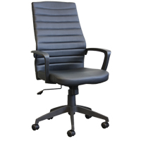 Chaise de bureau Activ A-128, Polyur&eacute;thane, Noir, Capacit&eacute; 275 lb O-Max