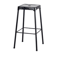 Tabouret en acier pour bistro Safco, Stationnaire, Fixe, 29", Acier Si&egrave;ge, Noir O-Max