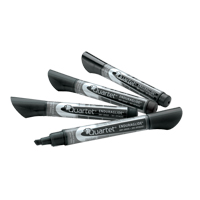 EnduraGlide&reg; Dry-Erase Markers, Black, Chisel Tip O-Max