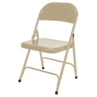 Chaise pliante, Acier, Beige, Capacit&eacute; 300 lb O-Max