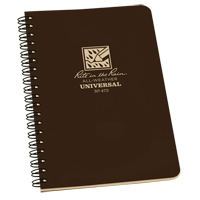 Side-Spiral Notebook, Soft Cover, Brown, 64 Pages, 4-5/8" W x 7" L O-Max