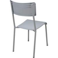 Ventura Stacking Chair, Polypropylene, 36" High, 300 lbs. Capacity, Grey OQ722 | O-Max
