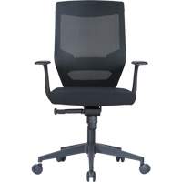 Chaise de bureau ajustable &agrave; basculement synchronis&eacute; s&eacute;rie Activ, Tissu/Mailles, Noir, Capacit&eacute; 275 lb O-Max
