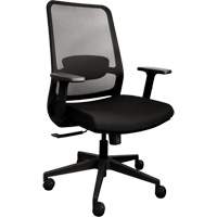 Chaise de bureau ajustable à basculement synchronisé série Activ<sup>MC</sup>, Tissu/Mailles, Noir, Capacité 250 lb OQ964 | O-Max