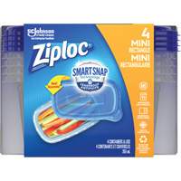 Ziploc<sup>®</sup> Mini Rectangle Food Container, Plastic, 355 ml Capacity, Clear OR133 | O-Max