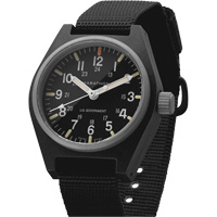 General Purpose Quartz with MaraGlo Watch, Analog, Battery Operated, 0.6" W x 1.3" D x 0.4" H, Black O-Max