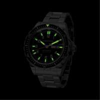 Jumbo Day/Date Automatic Watch with Stainless Steel Bracelet, Digital, Battery Operated, 46 mm, Silver O-Max