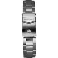 Grande montre automatique de plongée avec feuille d'érable gris et bracelet en acier inoxydable, Numérique, À piles, 41 mm, Argent OR479 | O-Max