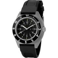 Steel Navigator Watch on 3-Piece Rubber Strap Kit, Digital, Battery Operated, 41 mm, Black O-Max