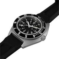 Montre Steel Navigator sur ensemble bracelet en caoutchouc noir de trois morceaux, Numérique, À piles, 41 mm, Noir OR481 | O-Max