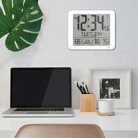 Digital Desktop Clock, Digital, Battery Operated, Black OR502 | O-Max