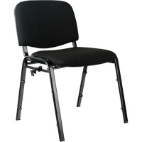 Chaises empilables, Tissu, Hauteur 32", Capacit&eacute; 250 lb, Noir O-Max