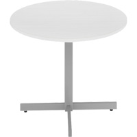 Table ronde &agrave; hauteur r&eacute;glable Newland, 36" lo x 36" la x 29" h, Dessus de 1", Stratifi&eacute;/Polypropyl&egrave;ne, Blanc O-Max