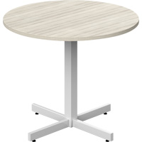 Table ronde &agrave; hauteur r&eacute;glable Newland, 36" lo x 36" la x 29" h, Dessus de 1", Stratifi&eacute;, Havane O-Max