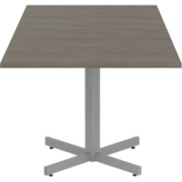 Table carr&eacute;e &agrave; hauteur r&eacute;glable Newland, 36" lo x 36" la x 29" h, Dessus de 1", Stratifi&eacute;, Brun O-Max