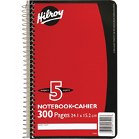 5 Subject Spiral Notebook O-Max