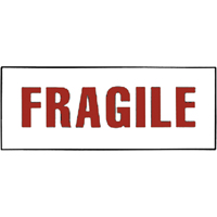 "Fragile" Special Handling Labels, 6" L x 2" W, Red on White O-Max