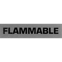 &eacute;tiquettes pour traitement sp&eacute;cial Flammable, 5" lo x 2" la, Noir/rouge O-Max
