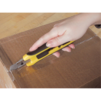 Five-Position Safety Knife, 18 mm, Silver, Rubber Handle O-Max