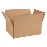 Corrugated Box, 12" L x 9" W x 4" H, Flute C O-Max