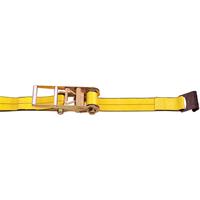 Ratchet Straps, Flat Hook, 3" W x 30' L, 5400 lbs. (2450 kg) Working Load Limit O-Max