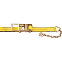 Ratchet Straps, Chain Anchor, 3" W x 30' L, 5400 lbs. (2450 kg) Working Load Limit O-Max