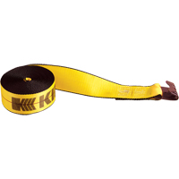 Winch Straps, Flat Hook, 3" W x 30' L, 5400 lbs. (2450 kg) Working Load Limit O-Max