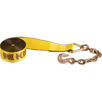 Winch Straps, Chain Anchor, 3" W x 30' L, 5400 lbs. (2450 kg) Working Load Limit O-Max