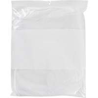 White Block Poly Bags, Reclosable, 15" x 12", 2 mils O-Max