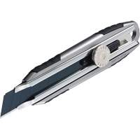Knife with Ratchet Lock, 18 mm, Carbon Steel, Heavy-Duty, Aluminum Handle O-Max