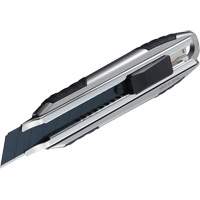 Knife with Auto-Lock, 18 mm, Carbon Steel, Heavy-Duty, Aluminum Handle O-Max