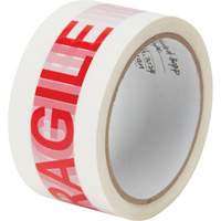 Ruban d'emballage Fragile, Adh&eacute;sif Thermofusible, 2 mils, 48 mm (2") x 100 m (328') O-Max