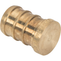 Lead-Free Pipe Plug, Pipe, 1/2" Dia., Brass O-Max