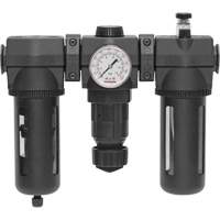 Filtre, d&eacute;tendeur & lubrificateur Modulair 400 avec drain manuel & bol standard, 3/4" NPTF O-Max