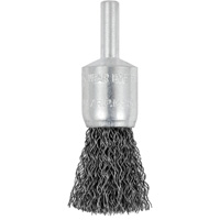 Brosse &agrave; fils cr&ecirc;p&eacute;s mont&eacute;e sur mandrin E050-12, 1/2", Fils 0,012", Tige 1/4" O-Max