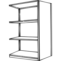 &eacute;l&eacute;ment de rayonnage Interlok, Acier, Sans boulons, Capacit&eacute; 800 lb, 36" la x 76" h x 24" p O-Max