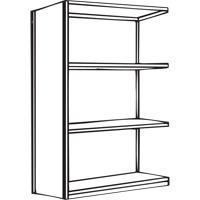 Interlok Shelving Unit, Steel, Boltless, 800 lbs. Capacity, 36" W x 88" H x 24" D O-Max