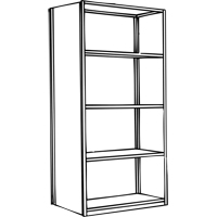 Interlok Shelving Unit, Steel, Boltless, 800 lbs. Capacity, 36" W x 100" H x 24" D O-Max