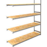 Wide Span Record Storage Shelving, Steel, 4 Shelves, 72" W x 18" D x 84" H, Add-On Kit O-Max