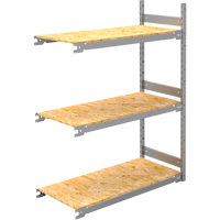Wide Span Record Storage Shelving, Steel, 3 Shelves, 42" W x 18" D x 60" H, Add-On Kit O-Max