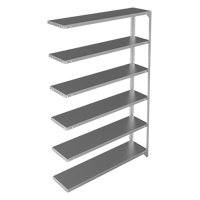 &eacute;l&eacute;ment de rayonnage, Acier galvanis&eacute;, Montant &agrave; fente, Ajout, 48" la x 72" h x 12" p O-Max