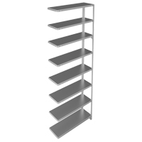 &eacute;l&eacute;ment de rayonnage, Acier galvanis&eacute;, Montant &agrave; fente, Ajout, 36" la x 96" h x 12" p O-Max
