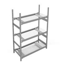 Wide Span Storage Shelving, Steel, Boltless, 1340 lbs. Capacity, 42" W x 60" H x 18" D O-Max